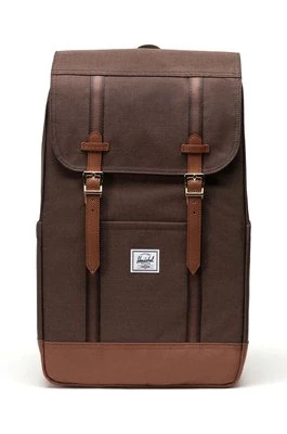 Herschel plecak Retreat Backpack kolor brązowy duży gładki 11397-06508-OS