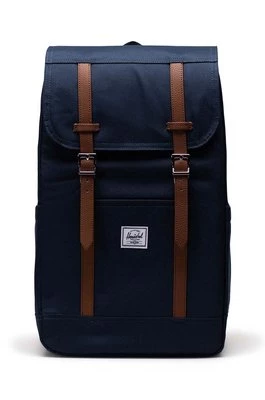 Herschel plecak Retreat Backpack kolor granatowy duży gładki
