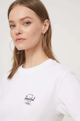 Herschel t-shirt bawełniany damski kolor biały