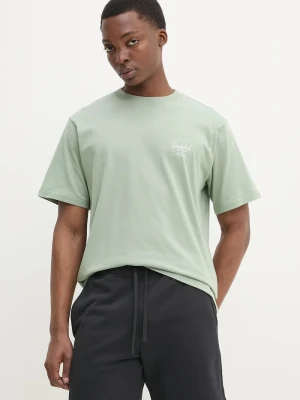 Herschel t-shirt bawełniany zielony