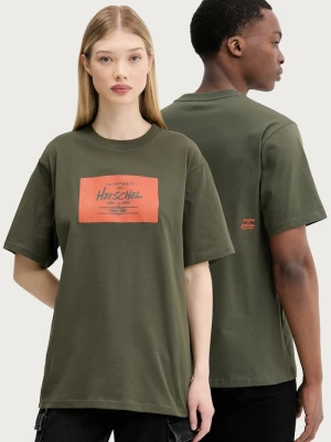 Herschel t-shirt bawełniany zielony