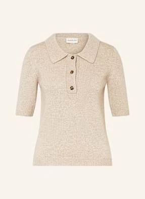 Herskind Koszulka Polo Z Dzianiny Alberto Z Rękawami 3/4 beige