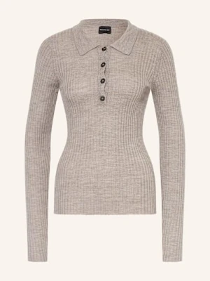 Herskind Koszulka Polo Z Dzianiny Cadee Z Wełny Merino beige