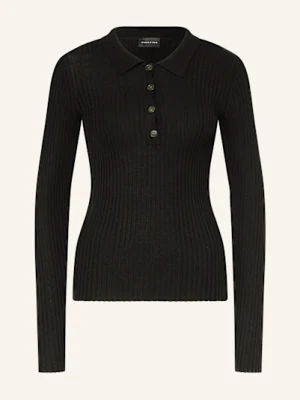 Herskind Koszulka Polo Z Dzianiny Cadee Z Wełny Merino schwarz