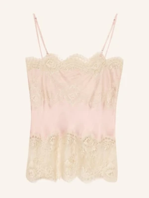 Herskind Satynowa Bluzka Linnea Z Koronką rosa