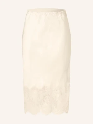 Herskind Satynowa Spódnica Herbert Z Koronką beige