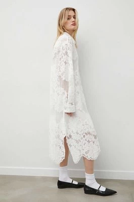 Herskind sukienka bawełniana Meyer kolor biały midi oversize 5179129
