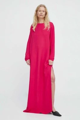 Herskind sukienka kolor różowy maxi prosta