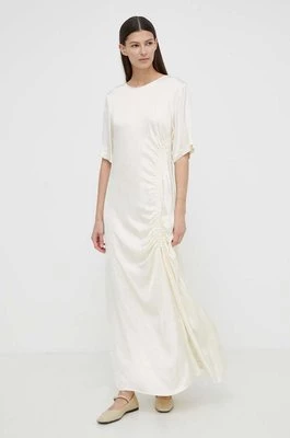 Herskind sukienka Sabastian kolor beżowy maxi oversize 5148370