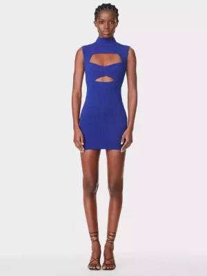 Herve Leger Dopasowana sukienka mini z wycięciami