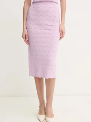 Herve Leger spódnica Eloise kolor różowy midi ołówkowa SCJ3515831