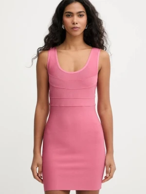 Herve Leger sukienka Amara kolor różowy mini dopasowana HLT8551404