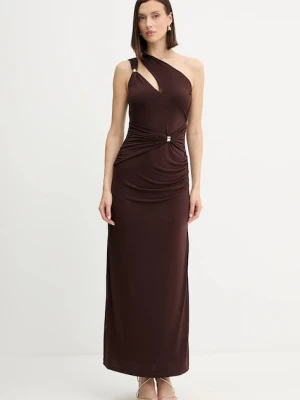 Herve Leger sukienka Aurora kolor brązowy maxi dopasowana RMJ8536054