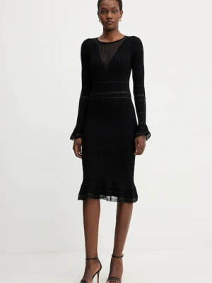 Herve Leger sukienka Connie kolor czarny mini dopasowana DSR8524099