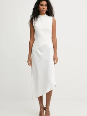 Herve Leger sukienka Esme kolor beżowy midi rozkloszowana DWS8549892