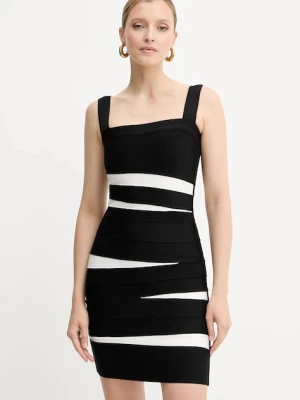 Herve Leger sukienka Eve kolor czarny mini dopasowana HLT8524993