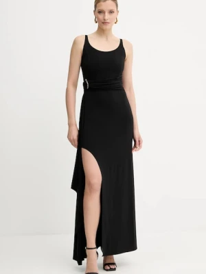 Herve Leger sukienka Mila kolor czarny maxi rozkloszowana RMJ8524949