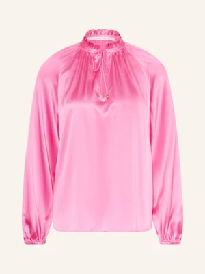 Herzen's Angelegenheit Bluzka Z Jedwabiu Z Falbankami pink