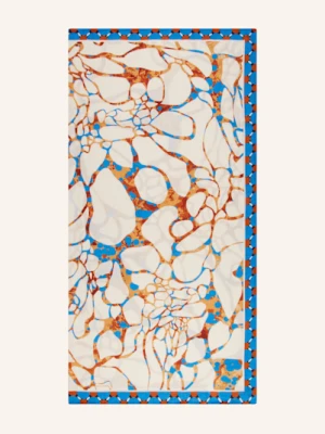 Herzen's Angelegenheit Chusta Z Kaszmiru I Jedwabiu blau