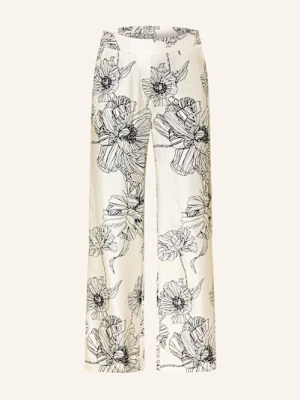 Herzen's Angelegenheit Spodnie Marlena Z Jedwabiu weiss