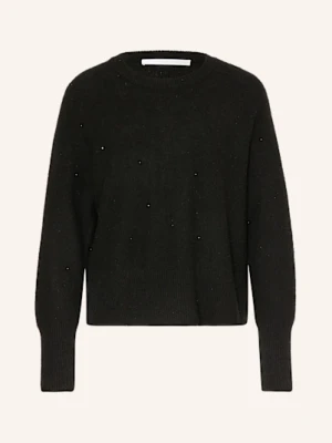 Herzen's Angelegenheit Sweter Z Dodatkiem Kaszmiru I Cekinami schwarz
