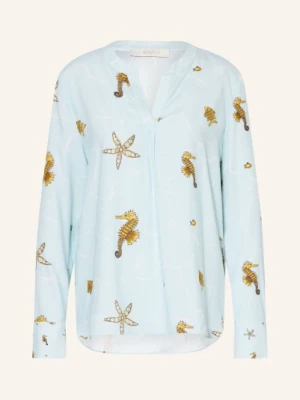 Herzens Bluzka Z Jedwabiu blau