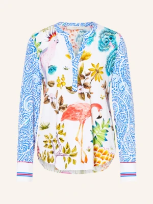 Herzens Bluzka Z Jedwabiu blau