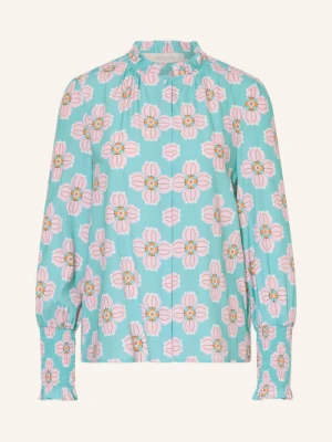 Herzens Bluzka Z Jedwabiu blau