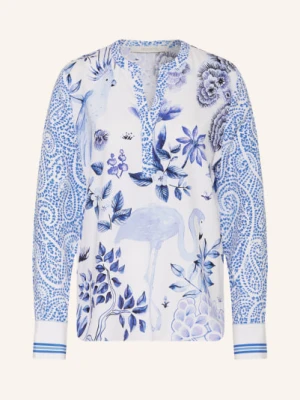 Herzens Bluzka Z Jedwabiu blau