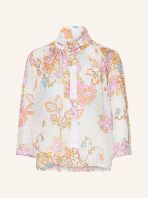 Herzens Jedwabna Bluzka Z Rękawami 3/4 rosa