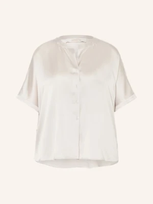 Herzens Satyna Bluzka Z Jedwabiu grau