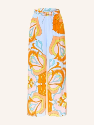 Herzens Spodnie Z Jedwabiu Typu Marlene orange