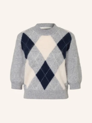 Herzens Sweter Z Kaszmiru Z Rękawami 3 / 4 grau szary