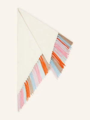 Herzens Trójkątna Chusta Z Kaszmiru weiss