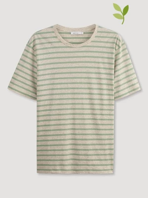 Hessnatur Koszulka w kolorze beżowo-zielonym rozmiar: 50