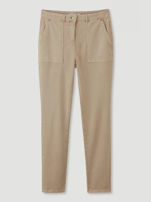 Hessnatur Spodnie w kolorze beżowym rozmiar: 38
