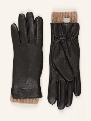 Hestra Skórzane Rękawiczki Tiril Z Dodatkiem Alpaki schwarz