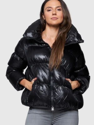 HETREGO Czarna damska krótka kurtka puchowa Ila, Rozmiar 34 EU - 38 IT