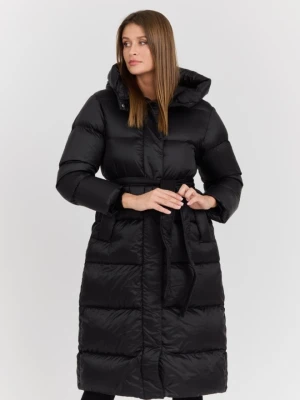HETREGO Czarny damski puchowy płaszcz Karen Woman Quilted Coat, Rozmiar 40 EU - 44 IT