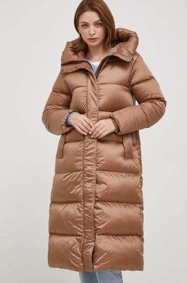 Hetrego kurtka puchowa damska kolor brązowy zimowa