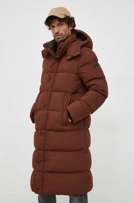 Hetrego kurtka puchowa męska kolor brązowy zimowa