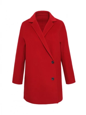 HEXELINE Wełniany płaszcz w kolorze czerwonym rozmiar: S
