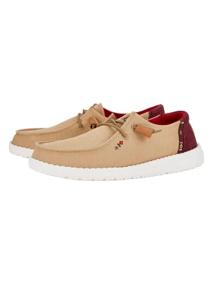 Hey Dude Slippersy "Wendy Chambray Boho" w kolorze jasnobrązowo-beżowym rozmiar: 37
