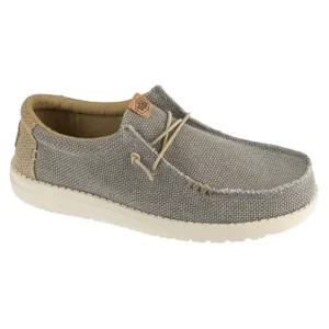 Hey Dude Wally Braided 40003-1YF, Męskie, Szare, buty sneakers, tkanina, rozmiar: 41