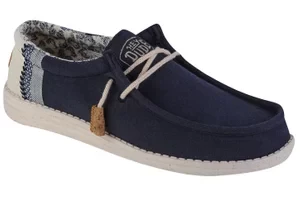 Hey Dude Wally Break Stitch 40015-410, Męskie, Granatowe, buty sneakers, tkanina, rozmiar: 41