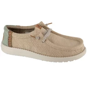 Hey Dude Wally Jute 43085-1UH, Męskie, Beżowe, buty sneakers, tkanina, rozmiar: 41