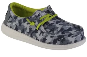 Hey Dude Wally Youth Camodino 40043-425, Dla chłopca, Szare, buty sneakers, tkanina, rozmiar: 36