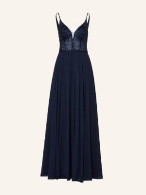 Hey Kyla Sukienka Wieczorowa Z Cekinami I Ozdobnymi Kamykami blau