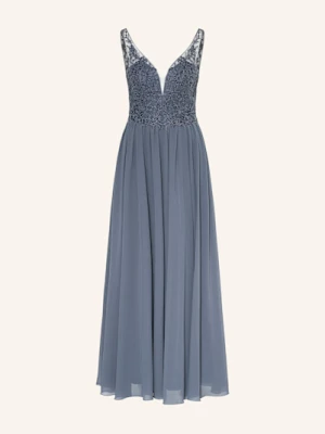 Hey Kyla Sukienka Wieczorowa Z Wykończeniem Koronką I Ozdobnymi Kamykami blau