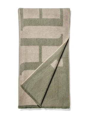 Hey Marly Wełniany szal "Signature" w kolorze khaki - 200 x 55 cm rozmiar: onesize